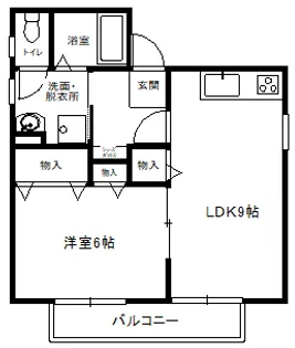 フラットREY【1階】の間取り