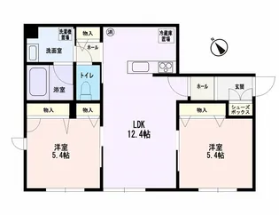 ルナ・ファミリア横浜【1階】の間取り