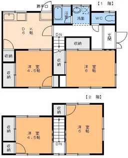 愛媛県松山市祝谷3【一戸建】の間取り