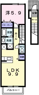 シェルゼ森【1階】の間取り