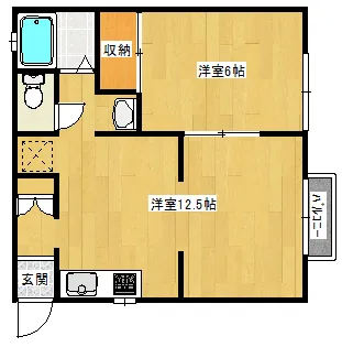 東京都品川区荏原2【アパート】の間取り