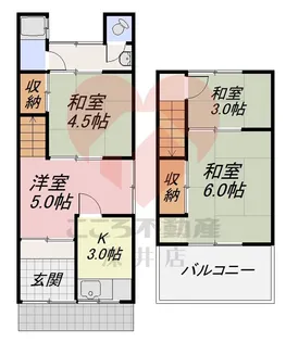 大阪府八尾市黒谷2【一戸建】の間取り