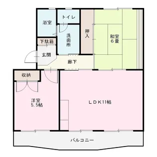 ハピネス小野【2階】の間取り