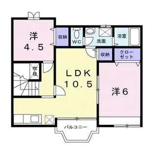 2LDKの間取り画像