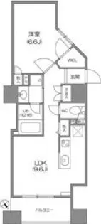 ルクレ新川レジデンス【4階】の間取り