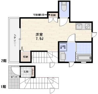 ガーデンテラス駒場【2階】の間取り