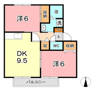 ラピュータ大島 B【1階】の間取り