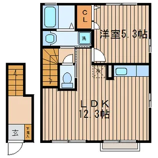 エテルノ A棟【2階】の間取り