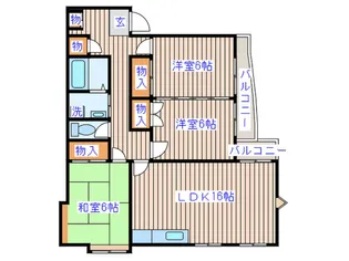 ハイムEBN広瀬【2階】の間取り