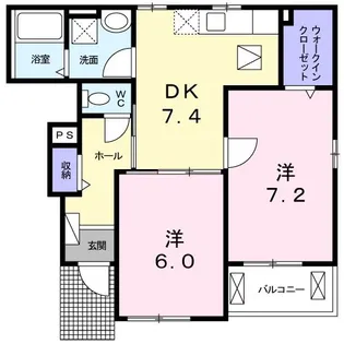 ポース アザリーII【1階】の間取り