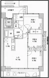 クレール今EAST【7階】の間取り