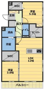 ディーシャンブル南丸之内B棟【3階】の間取り