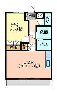 茨城県那珂市菅谷【アパート】の間取り