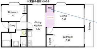 セントエルモ武蔵浦和【2階】の間取り