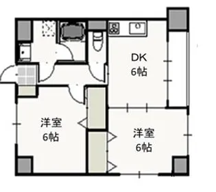 ウッドコート医大南【4階】の間取り