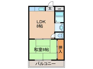 ロイヤルメゾン テル【4階】の間取り