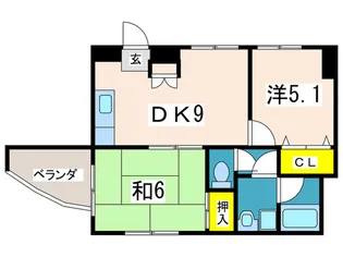 マリンNaGaSaWa【2階】の間取り