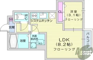 ファインヒルズ2【1階】の間取り