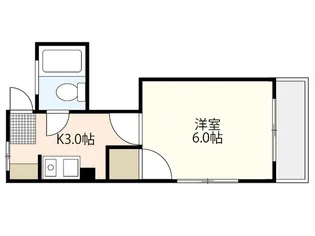 メルポート上東雲【3階】の間取り