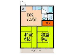 レジデンス西田 2階【1階】の間取り