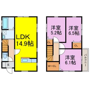埼玉県羽生市西1【一戸建】の間取り