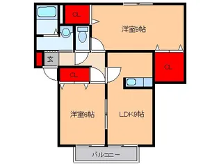 グリーンフィールド【2階】の間取り
