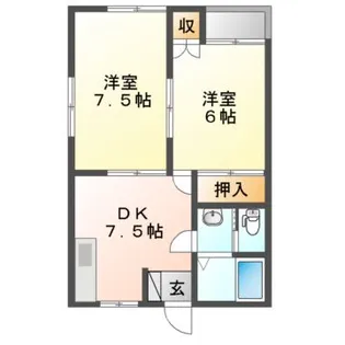 セジュールA【2階】の間取り