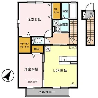 ショコラール・シューB【2階】の間取り