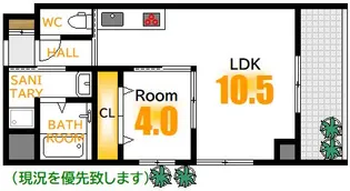 S・K舟入【4階】の間取り