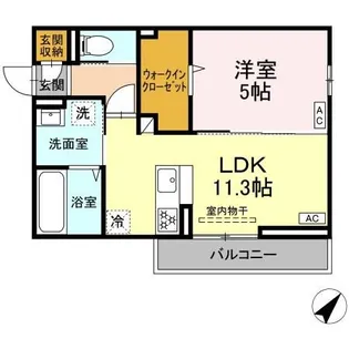 1LDKの間取り画像