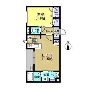 1LDKの間取り画像