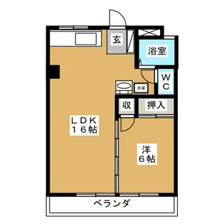 ヒルサイド上野山【2階】の間取り