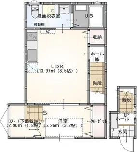 Le Lien助実(ル リアンスケザネ)【2階】の間取り