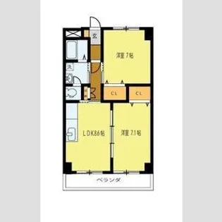 第4ジーオンビル【3階】の間取り