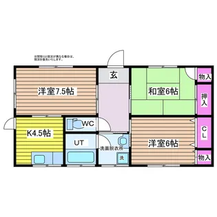 茨城県神栖市大野原1【一戸建】の間取り