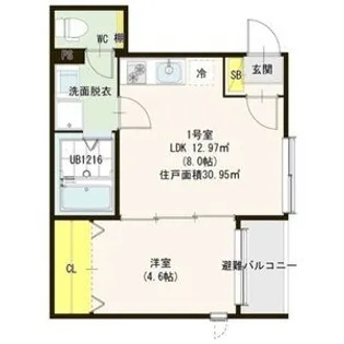 アンバー尾頭橋【2階】の間取り