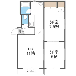 北海道札幌市西区山の手一条2【マンション】の間取り