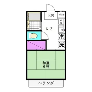 コーポパルテノ【2階】の間取り