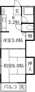 大和荘【2階】の間取り