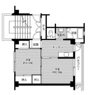 ビレッジハウス太子1号棟【1階】の間取り
