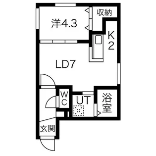 北海道札幌市北区北二十七条西7【マンション】の間取り