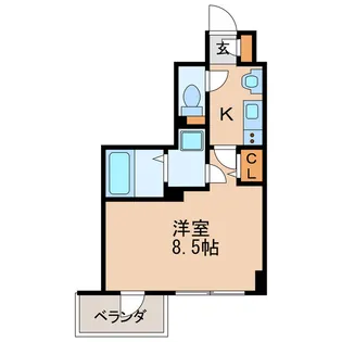 エステムプラザ名古屋・栄プレミアム【14階】の間取り