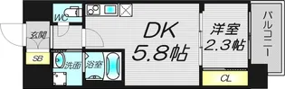 大阪府大阪市西区南堀江4【マンション】の間取り