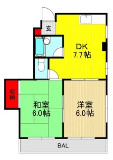 ピアジュリン【2階】の間取り
