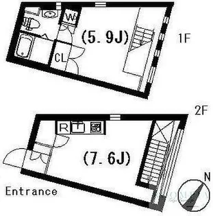 ラティエラ祐天寺【2階】の間取り