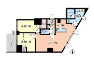 ヴィアーレ四谷【7階】の間取り