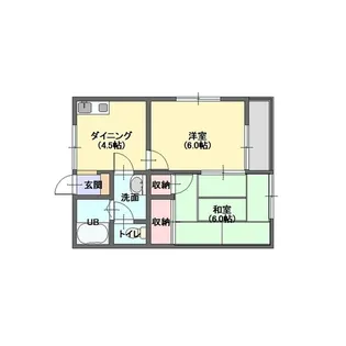 2DKの間取り画像