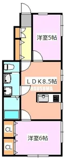 東京都北区滝野川7【アパート】の間取り