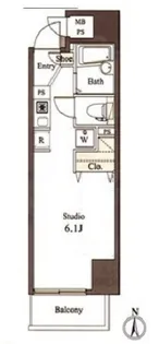 PATH中目黒uno【3階】の間取り