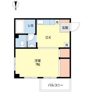 トライアングルハイツ【1階】の間取り